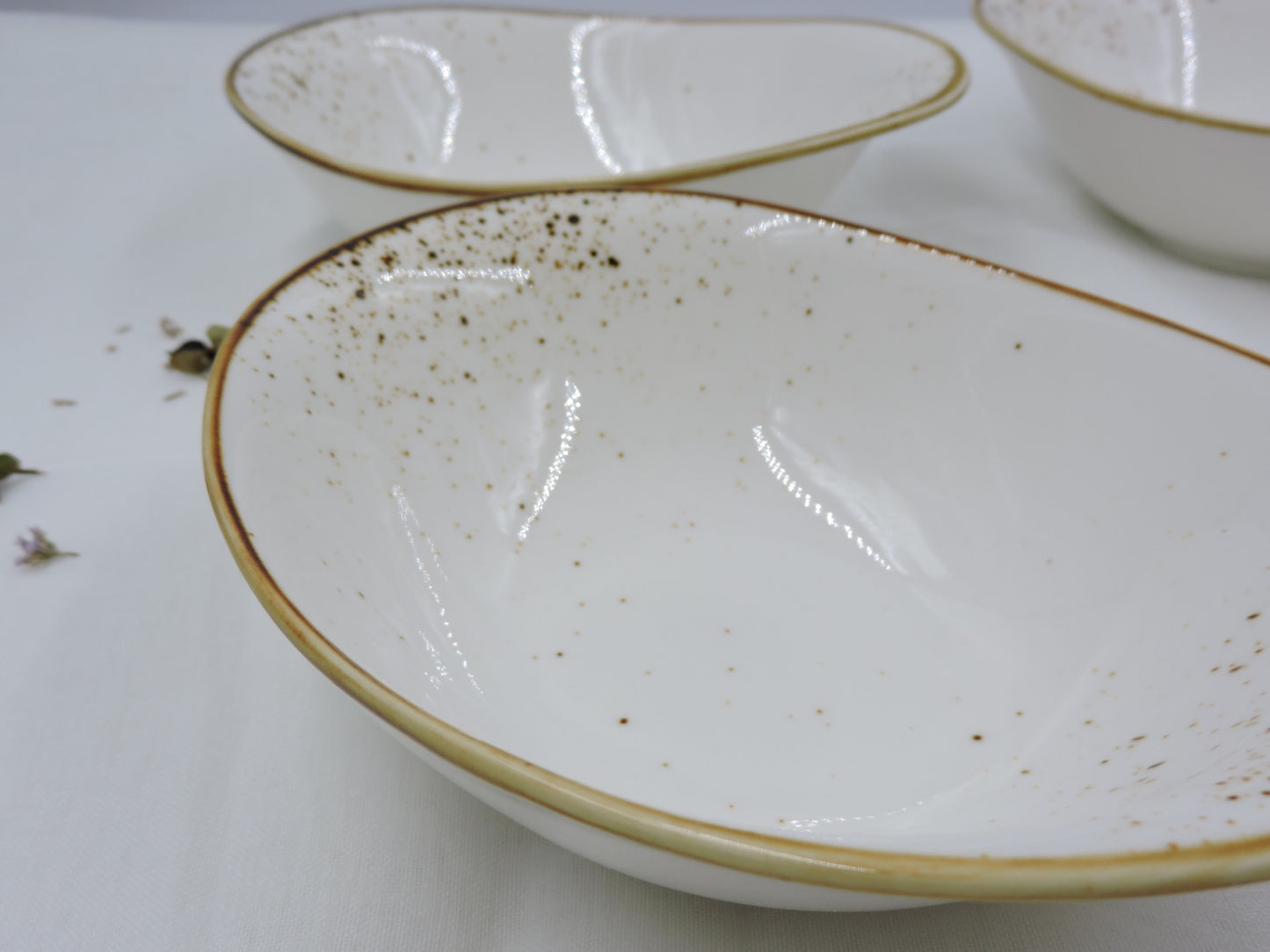 Terra Bow Set of 4 - White, 7.25" x 5.25"