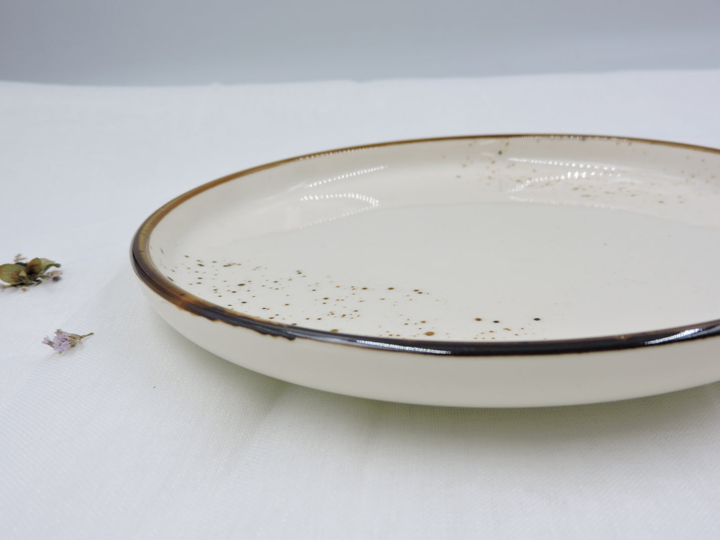 Terra Round Plate – Dap White, 7"