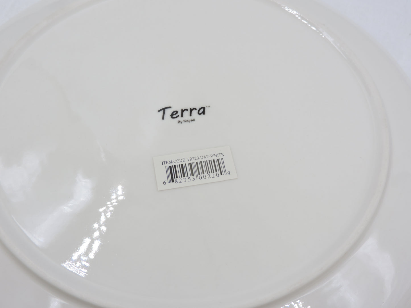 Terra Round Plate – Dap White, 7"