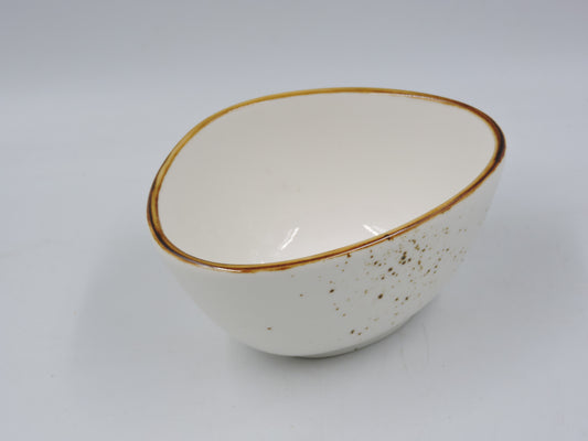 Terra 4.75 inch Oval Bowl Dap White