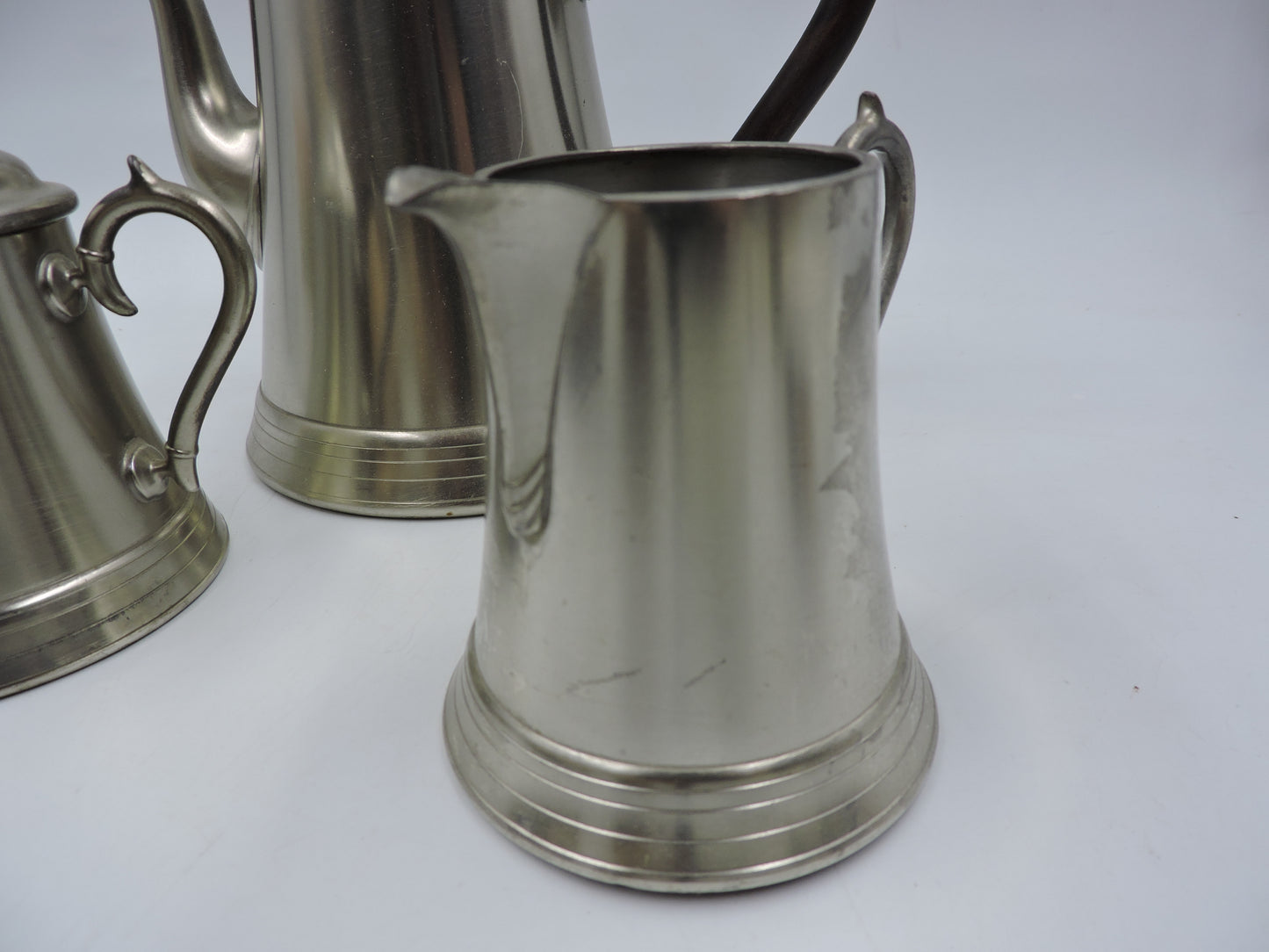 Vintage Pewter Metawa Holland Pot, Sugar Bowl, Jug