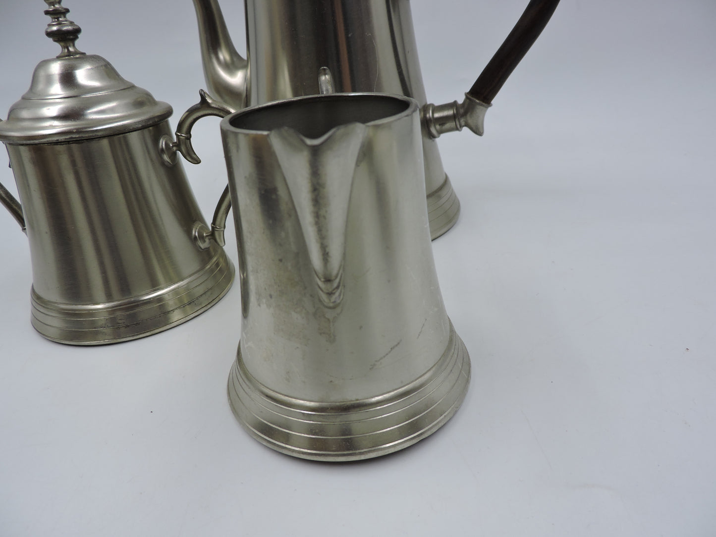 Vintage Pewter Metawa Holland Pot, Sugar Bowl, Jug