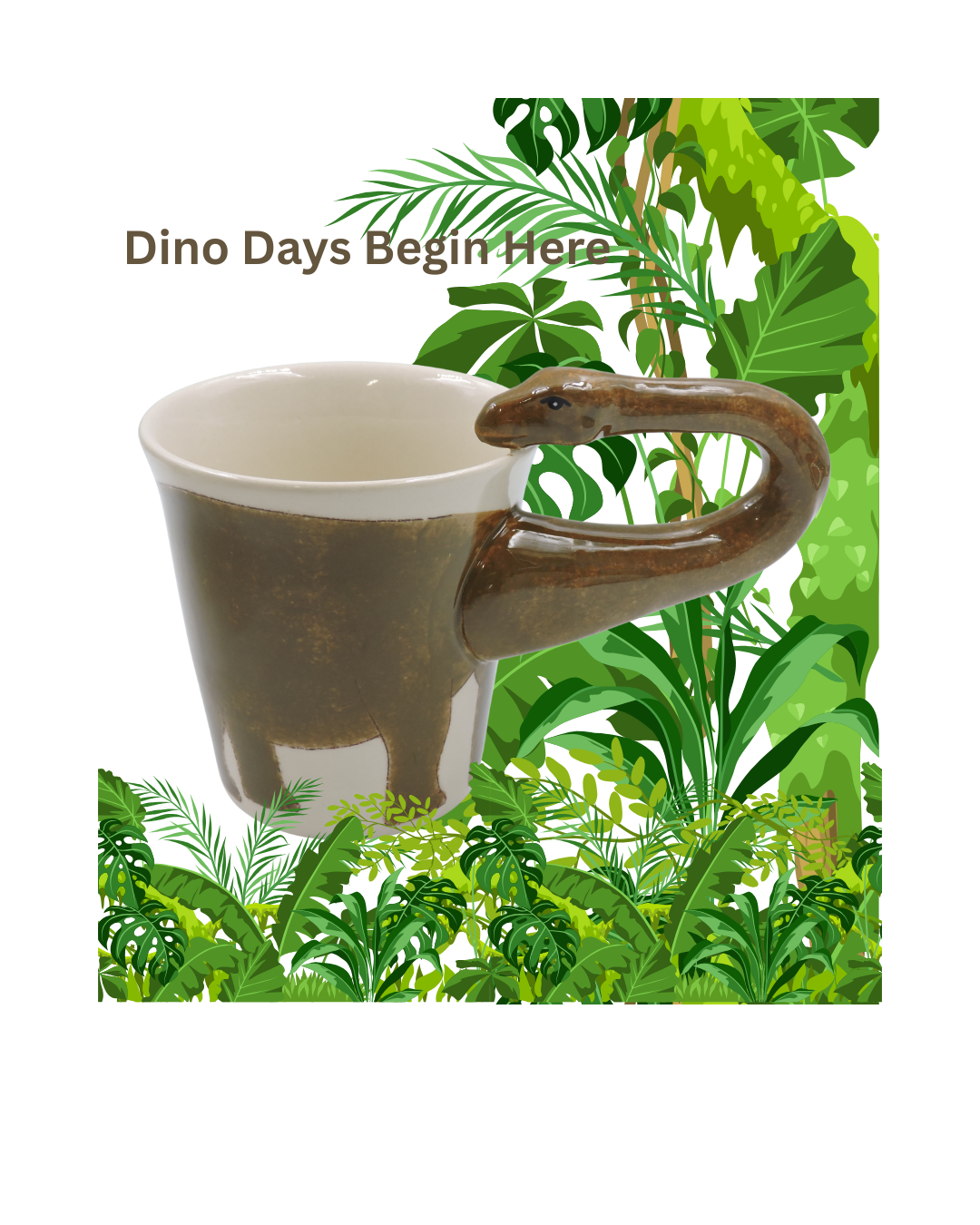 Dino Days – Handcrafted Apatosaurus Mug