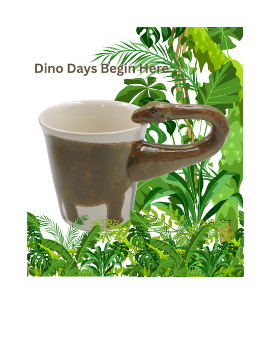 Dino Days – Handcrafted Apatosaurus Mug