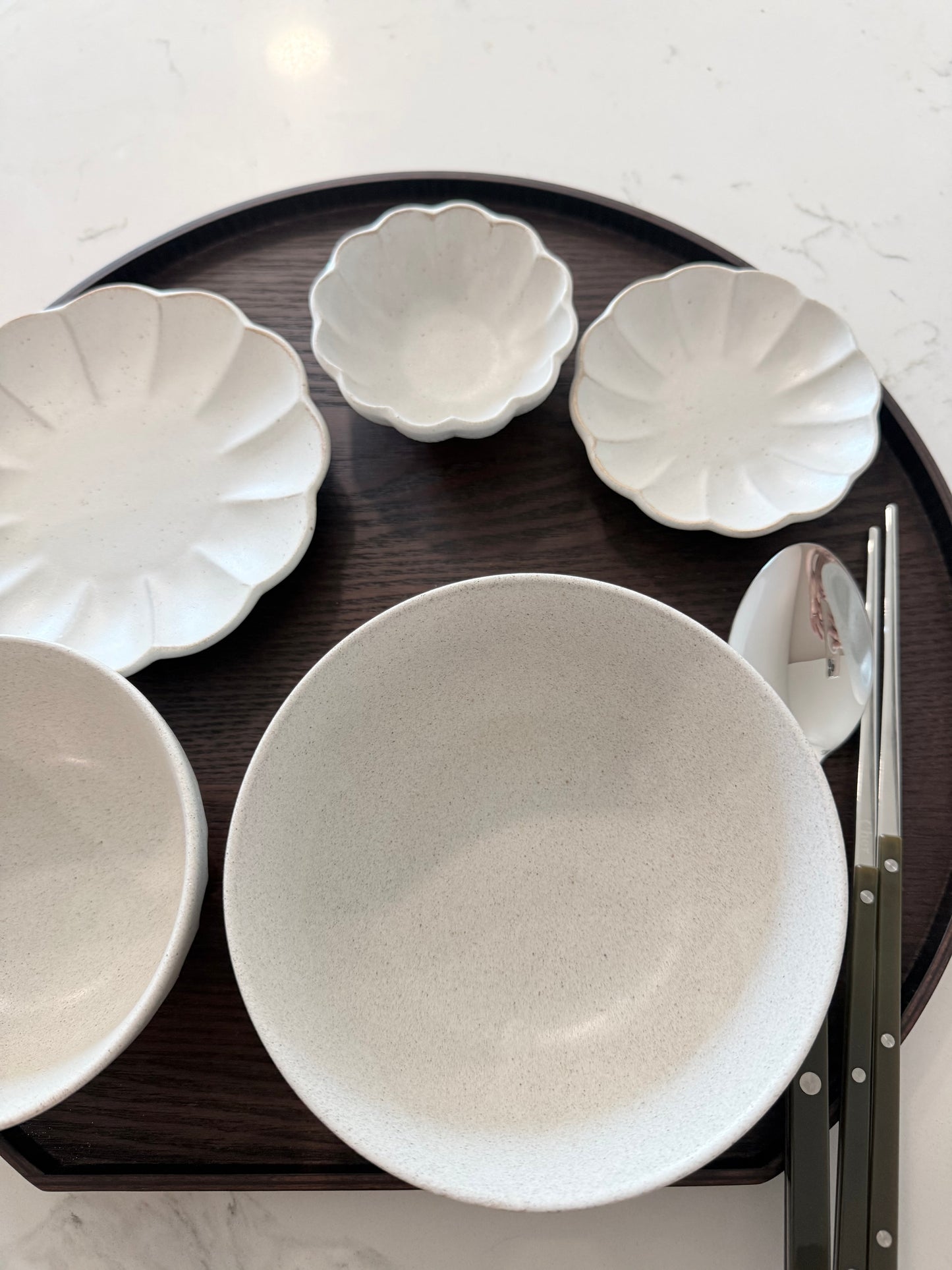 Shinogi Japanese Dinnerware Set - 5 Pieces (Single Serving)