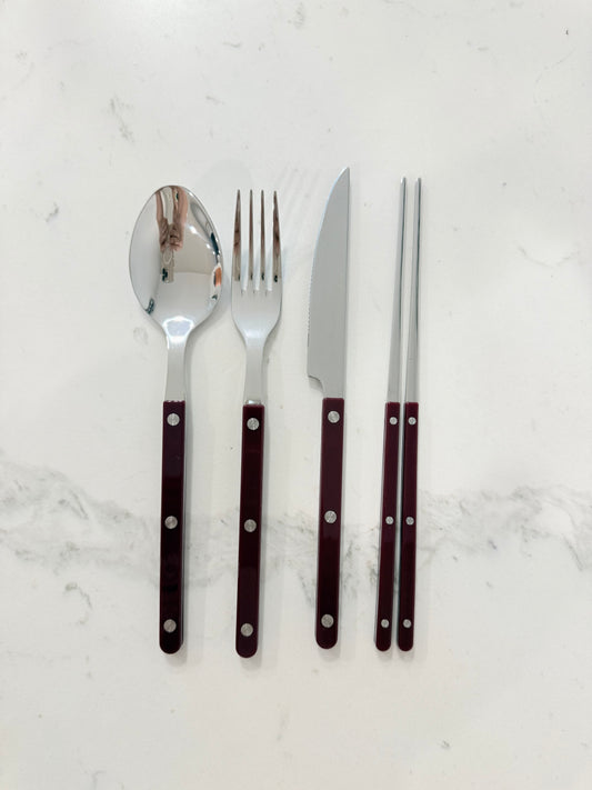 Maison Objet Premium Cier Farbe Cutlery Burgundy