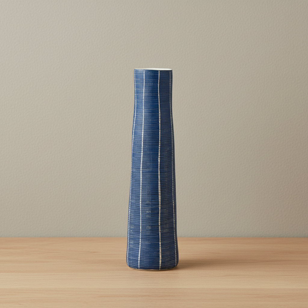 Koza M-Handcrafted Porcelain Vase (1159W22BLUE)