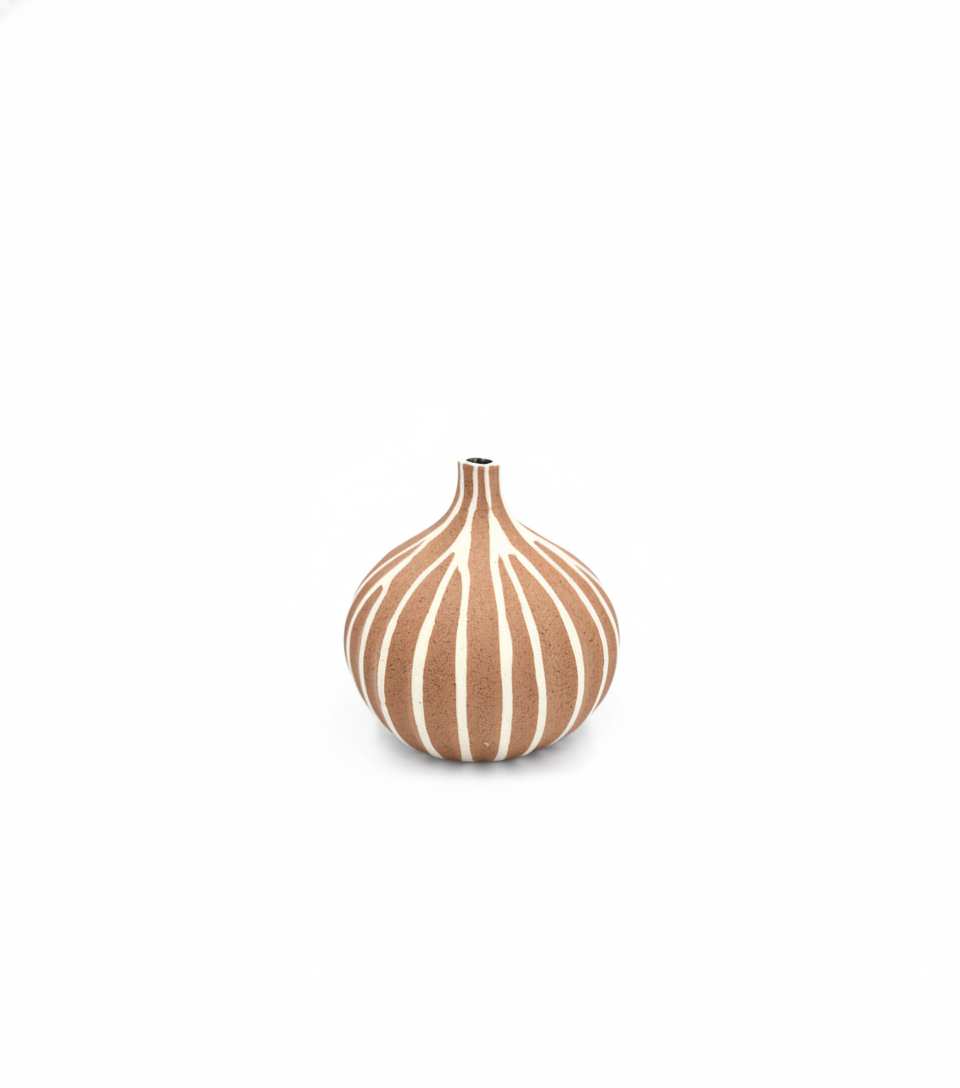 Congo Tiny S-Handcrafted Porcelain Bud Vase (192TERRA)
