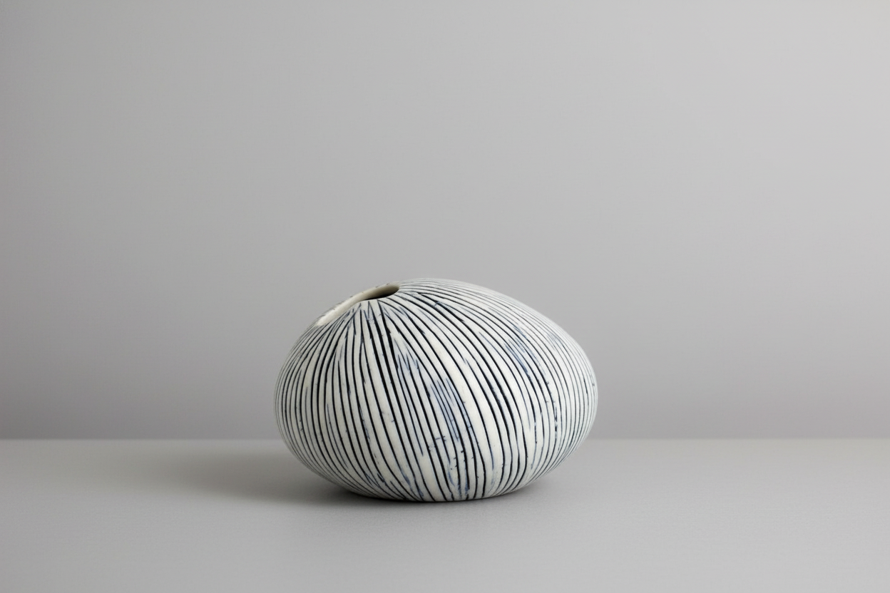 Pebble Mini Handcrafted Porcelain Bud Vase (159W27)