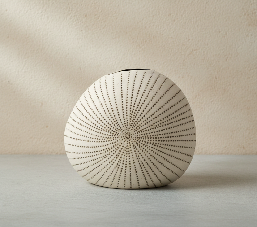 Diva Round Mini Handcrafted Porcelain Bud Vase (226W23)