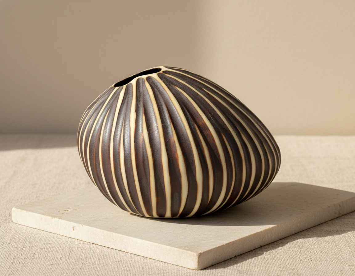 Pebble Mini Handcrafted Porcelain Bud Vase (159WH13)