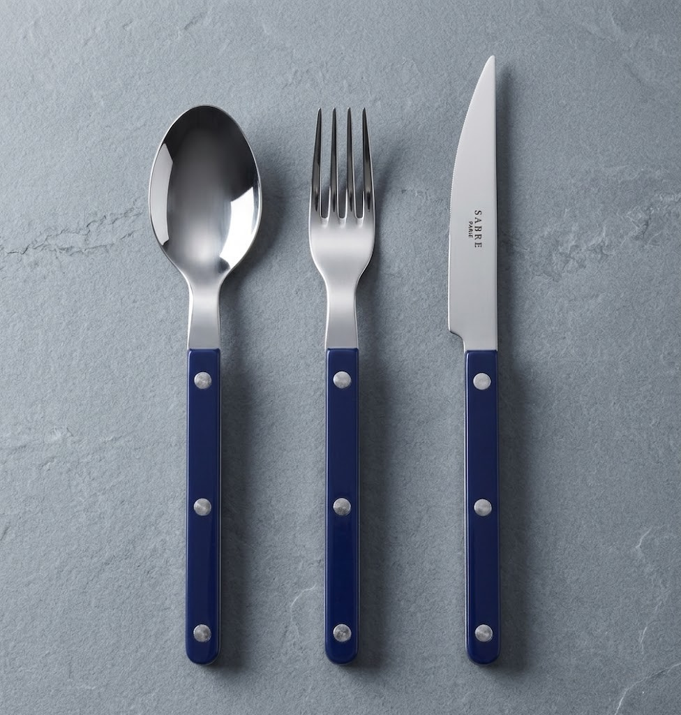 Sabre Bistrot Flatware  Dark Blue – 3‑Piece Set