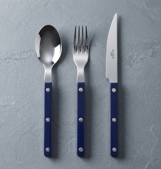 Sabre Bistrot Flatware  Dark Blue – 3‑Piece Set