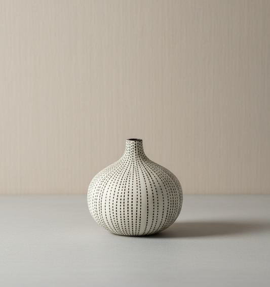 Congo Tiny L-Handcrafted Porcelain Bud Vase (524W23)