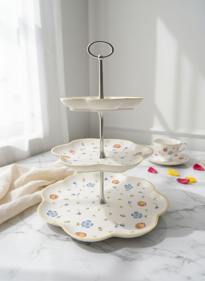 Villeroy Boch Easter Delight 3 Tiered Cake Stand Serving Tray #138