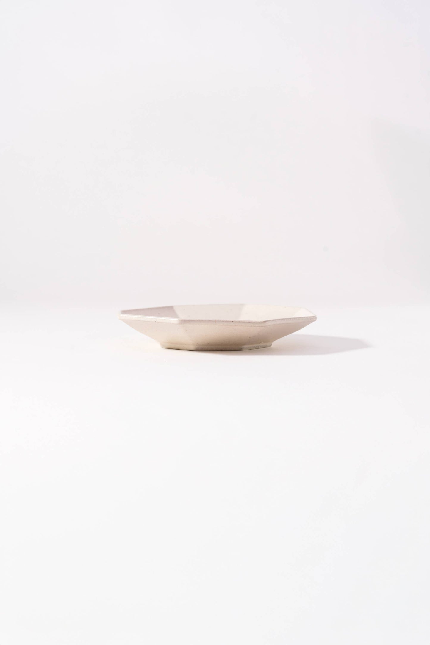 Mino Ware Octagon  Plate Small Ivory