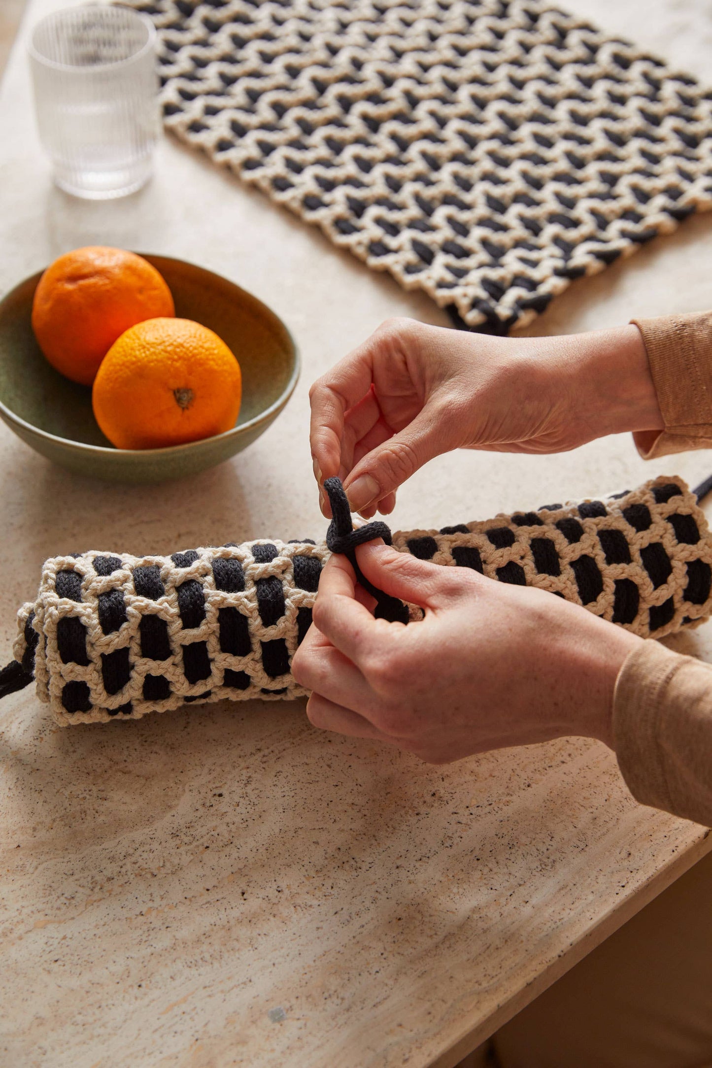 DMC Monochrome Placemat Kit (Gift of Stitch)