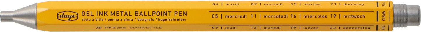 MARK'STYLE Days Aluminum Gel Pen 0.5mm