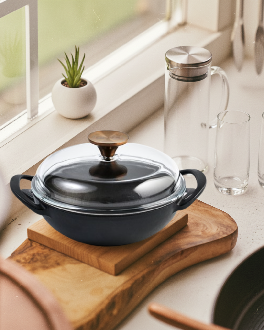 BEKA Seasoned Cast Iron Aladdin Pot with Lid (18cm)