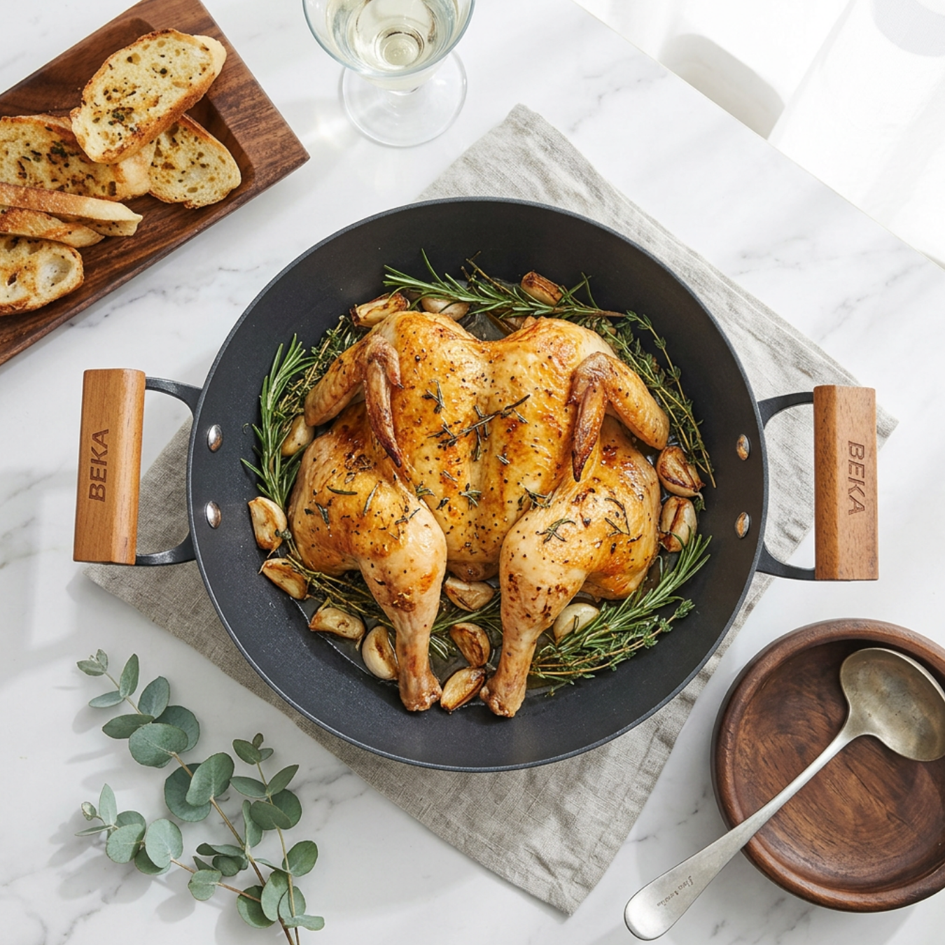 BEKA Seasoned Cast Iron Wok Pan 28cm