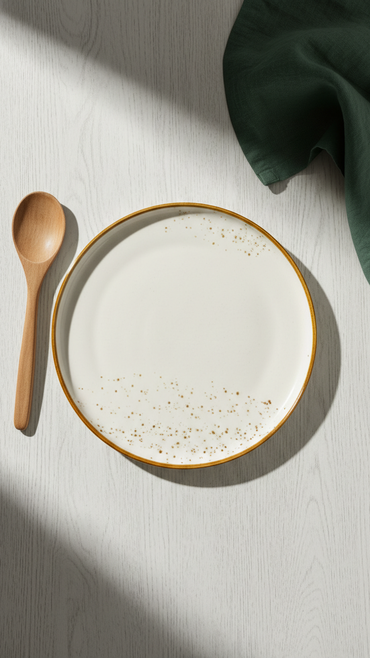 Terra - Round Plate, White, 9"
