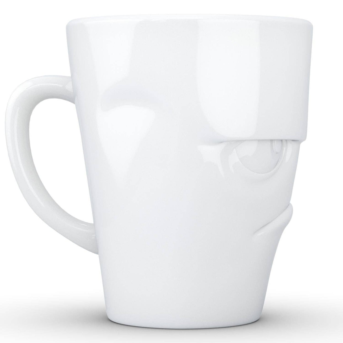 TASSEN Coffee Mug with Handle, Grumpy Face