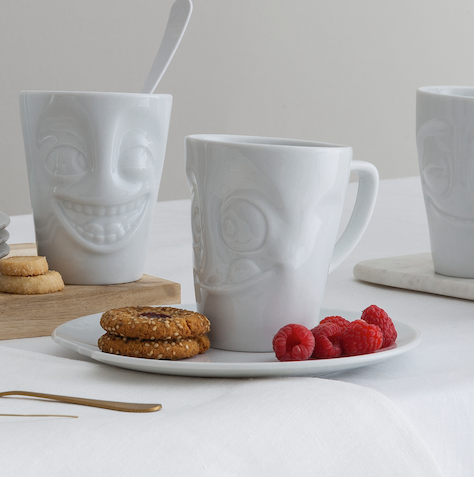 TASSEN Coffee Mug with Handle, Tasty Face