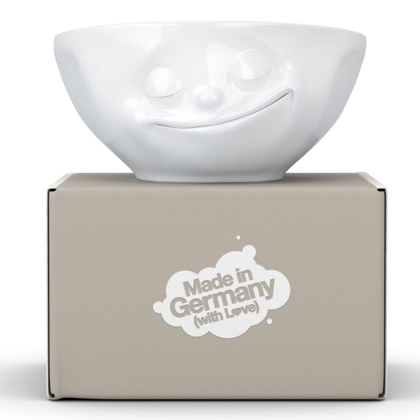 TASSEN 11 Oz. Bowl, Happy Face, White