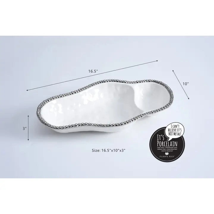 Pampa Bay 2 Section Serving Piece