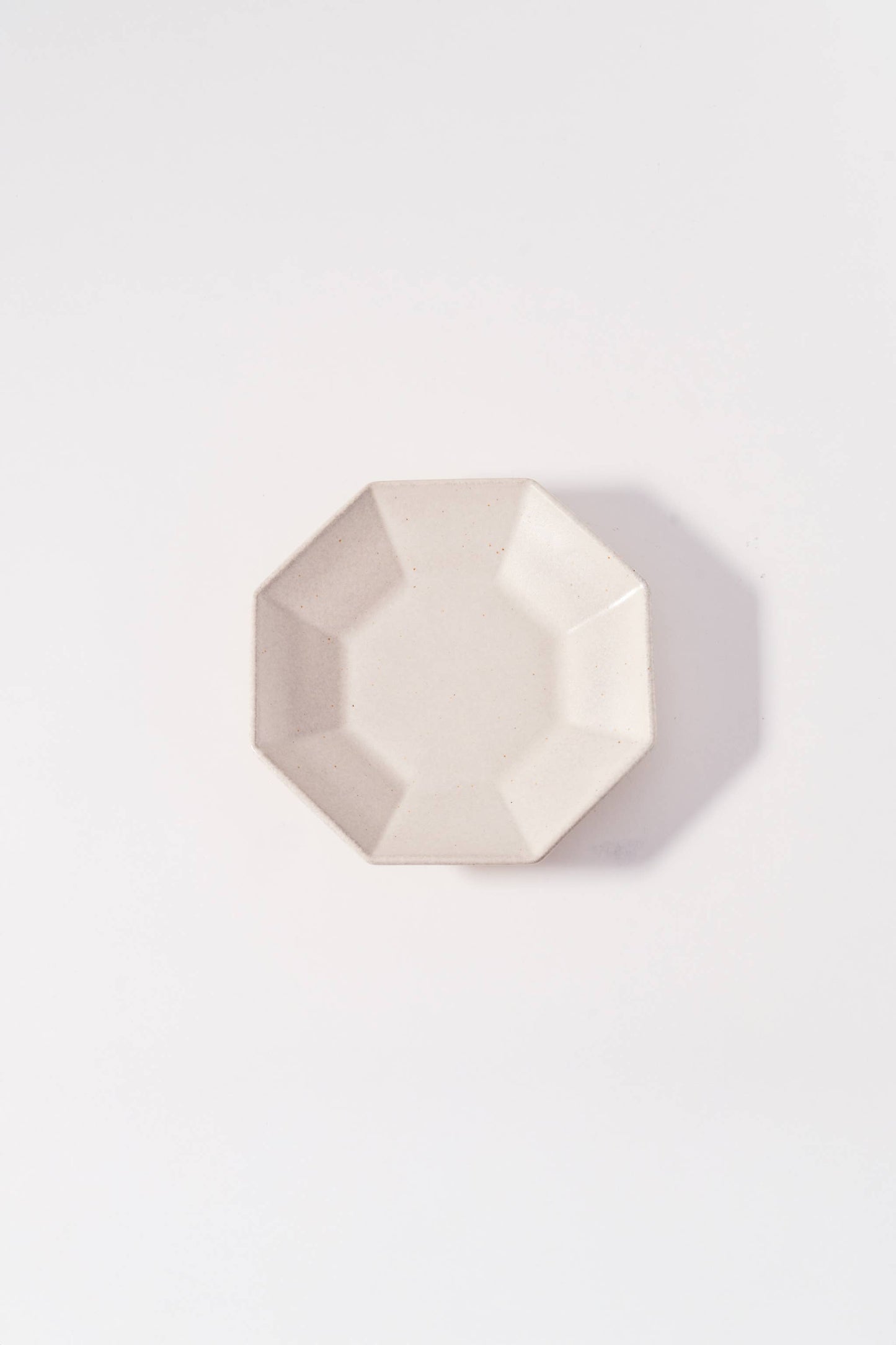 Mino Ware Octagon  Plate Small Ivory