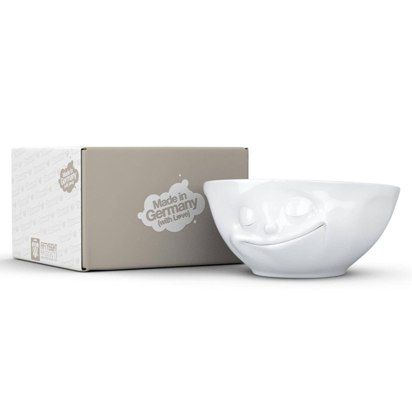 TASSEN 11 Oz. Bowl, Happy Face, White