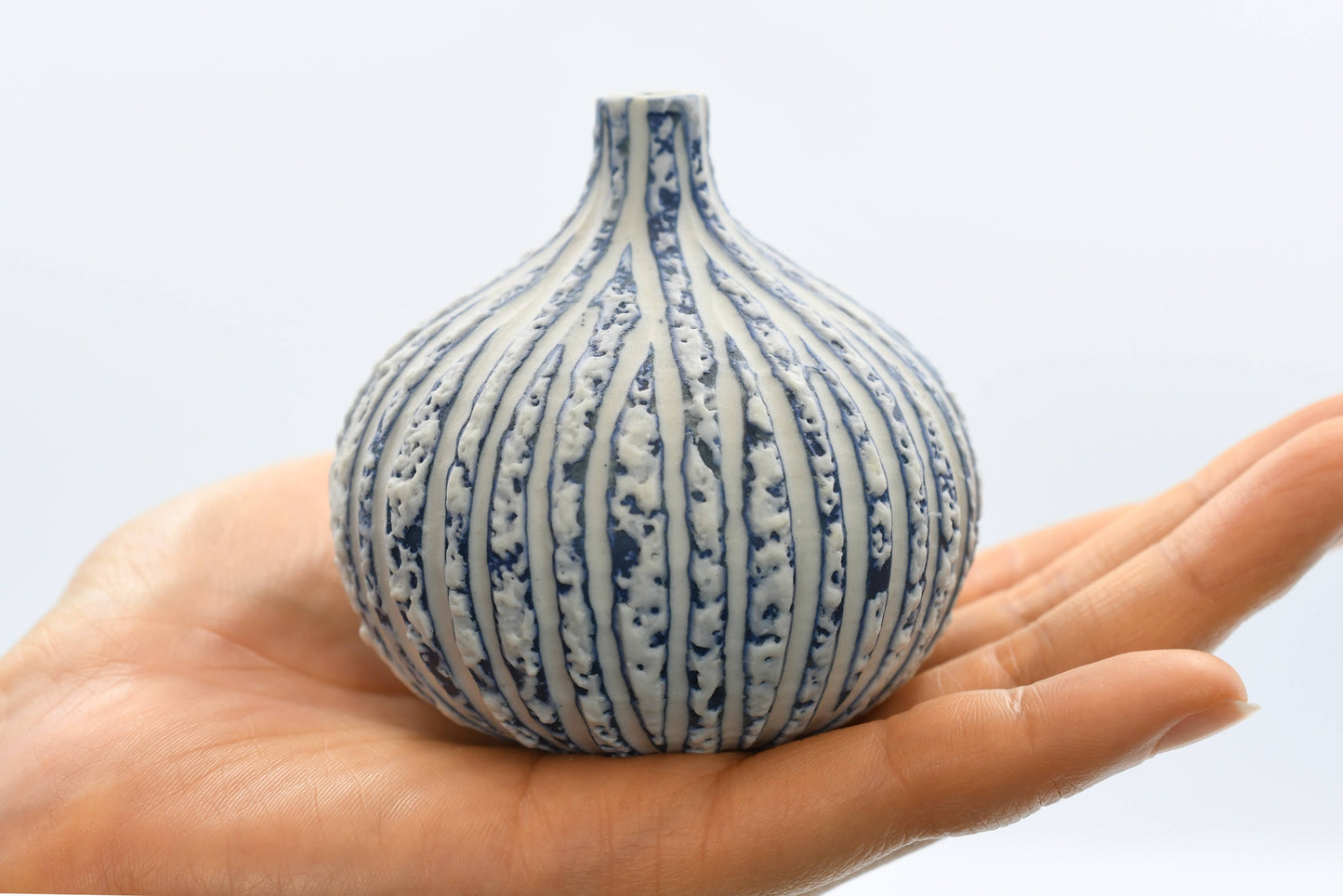 Coral – Blue Congo Tiny  Ceramic Bud Vase