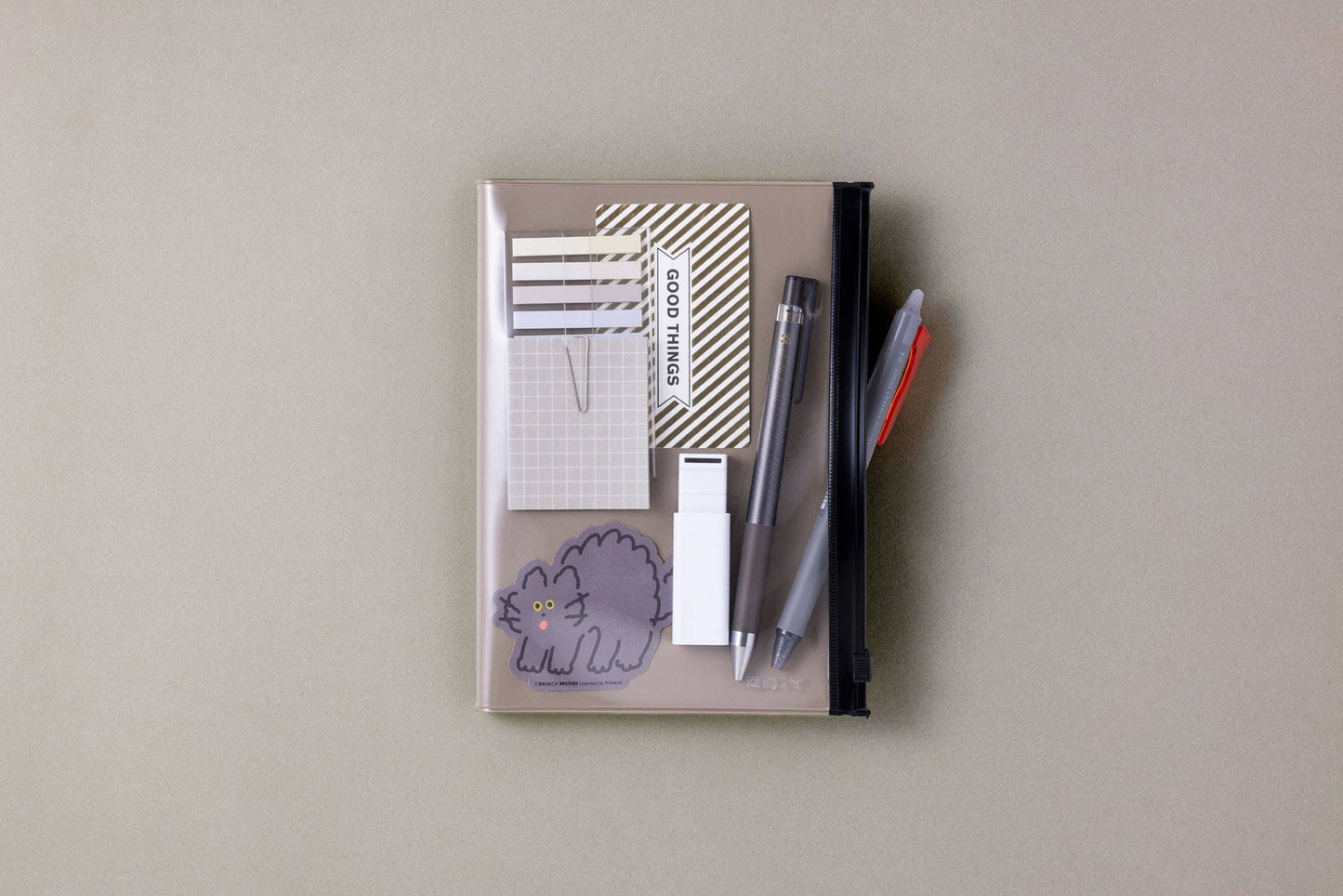 EDiT B7 Grid Notebook with Zipper Pocket