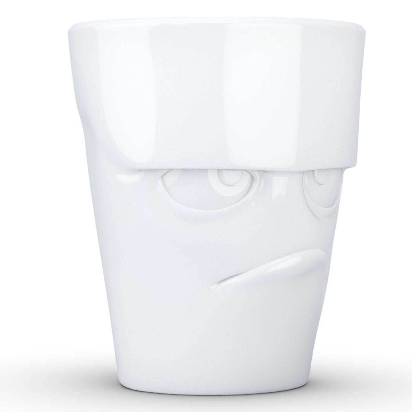 TASSEN Coffee Mug with Handle, Grumpy Face