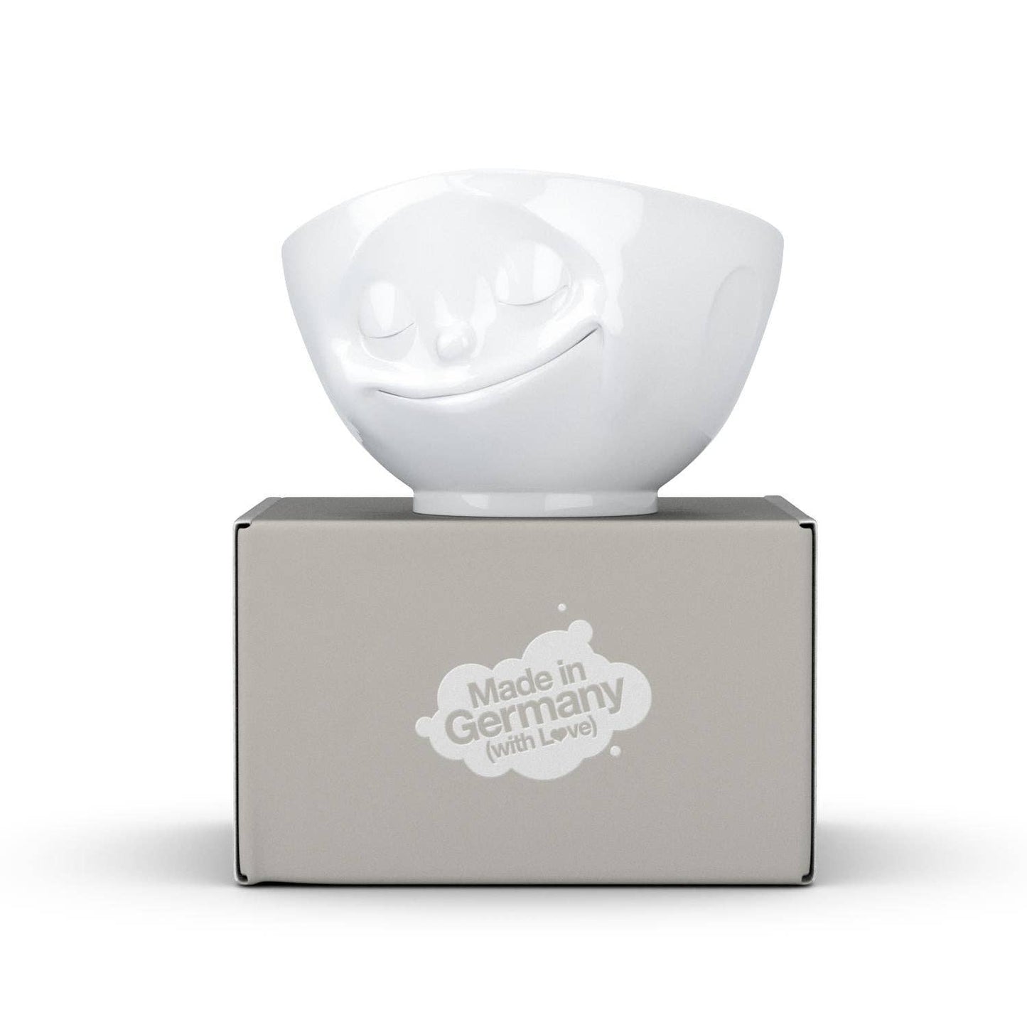TASSEN 16 Oz. Bowl, Happy Face, White