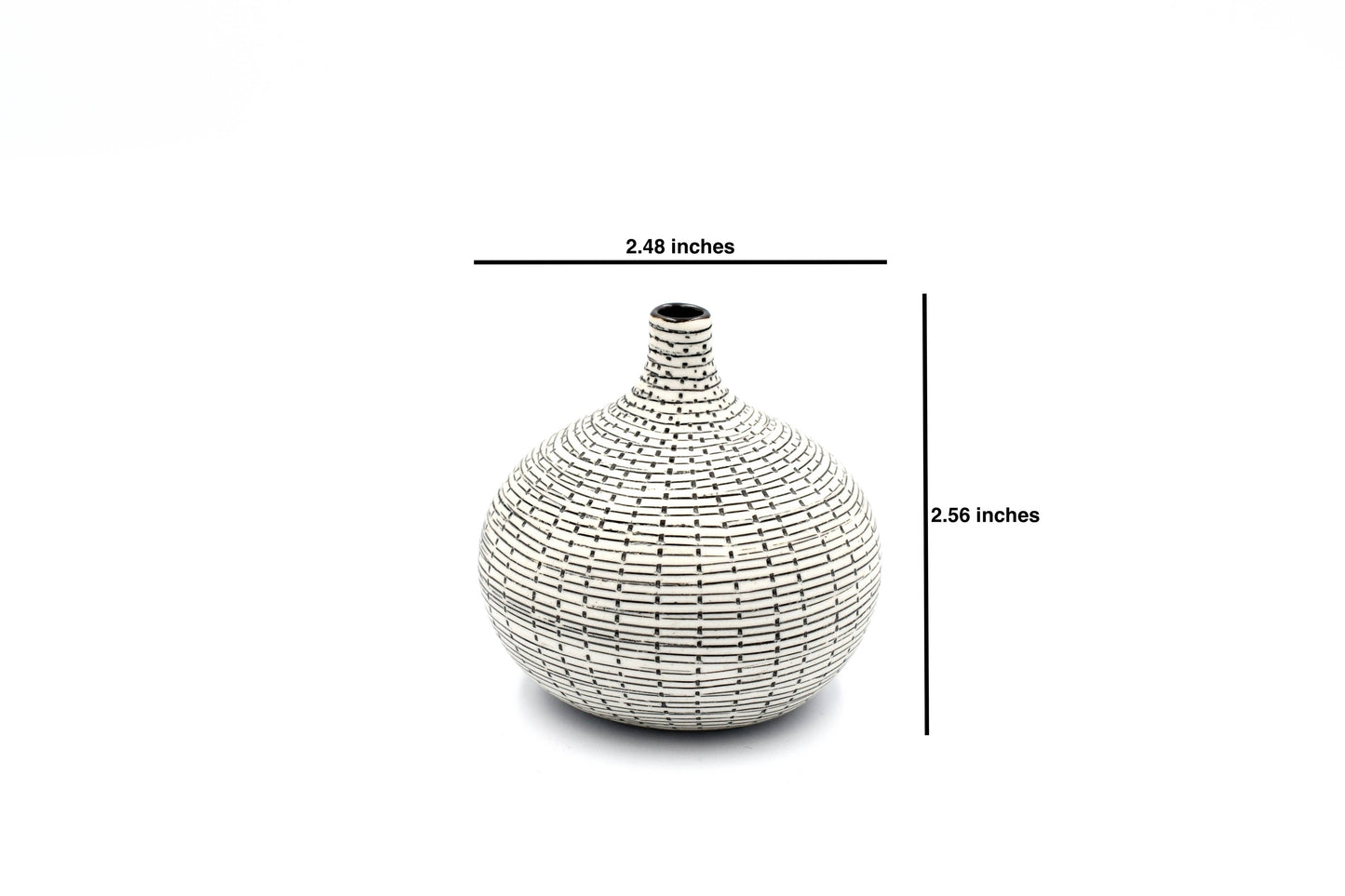 Congo Tiny S-Handcrafted Porcelain Bud Vase (192W71BLACK)