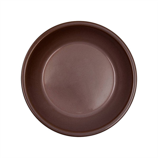 Yuka Deep Plate, Set of 2 in Dark Terracotta