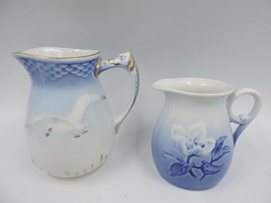 Bing & Grondahl Copenhagen Seagull and flower pitchers