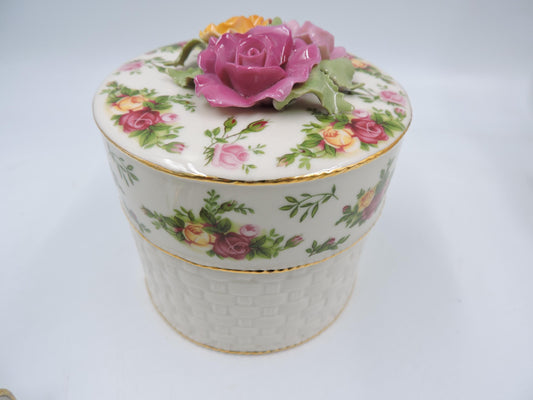 Royal Albert Old Country Roses Flower Basket Music Box