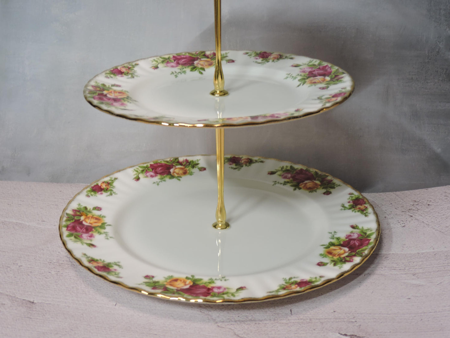 Royal Albert Old Country Roses 3 Tired Cake Stand