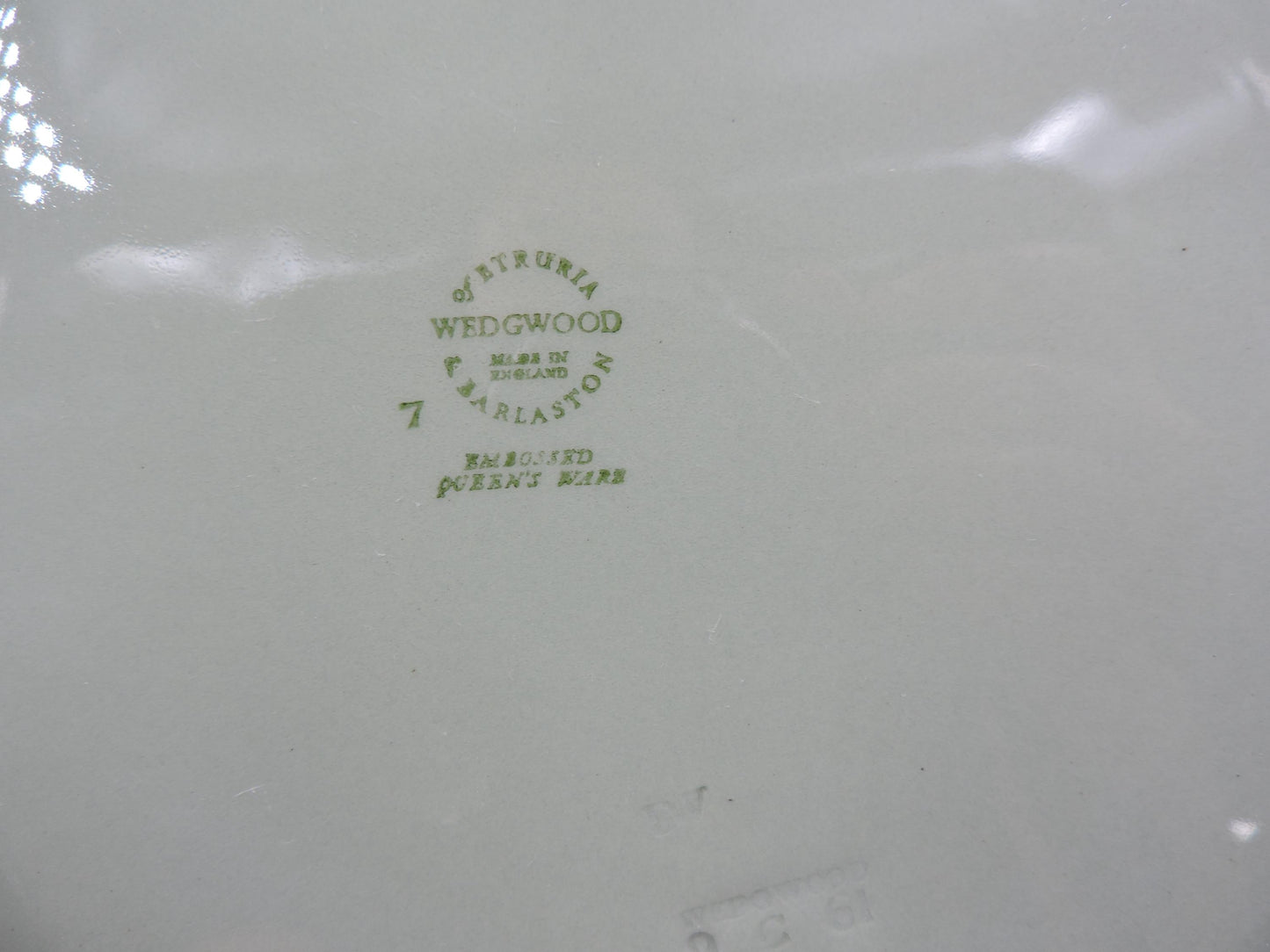 Wedgwood Celadon Green Etruria Queens ware Luncheon Plate