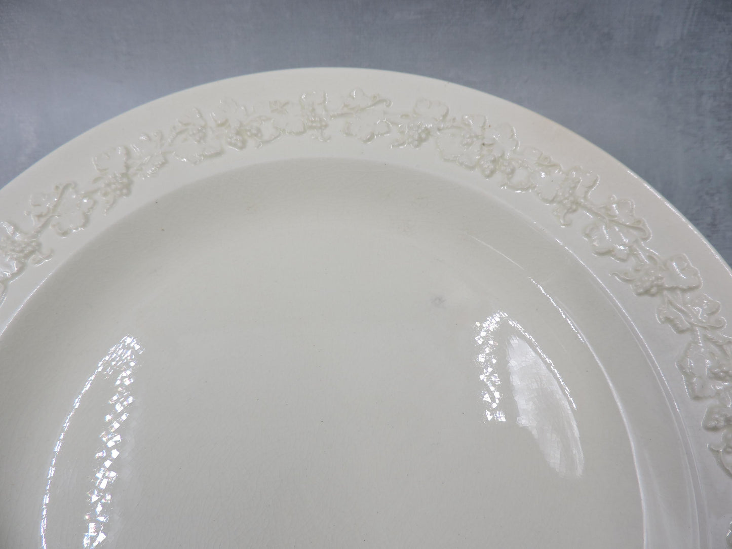 Wedgwood Queens ware salad plate cream on cream set of 6