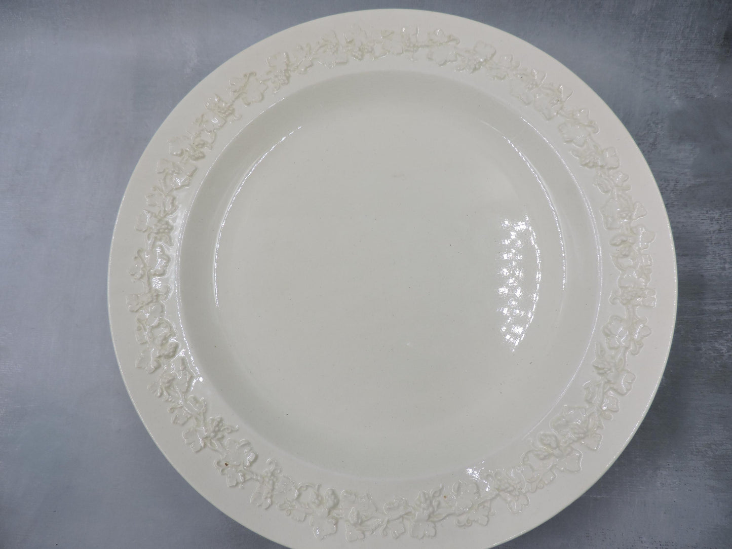 Wedgwood Queens ware salad plate cream on cream set of 6