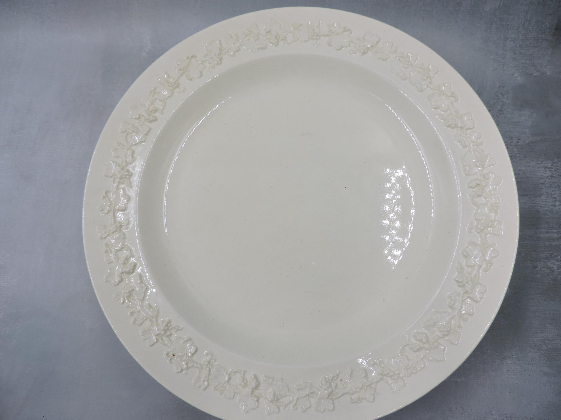 Wedgwood Queens ware salad plate cream on cream set of 6