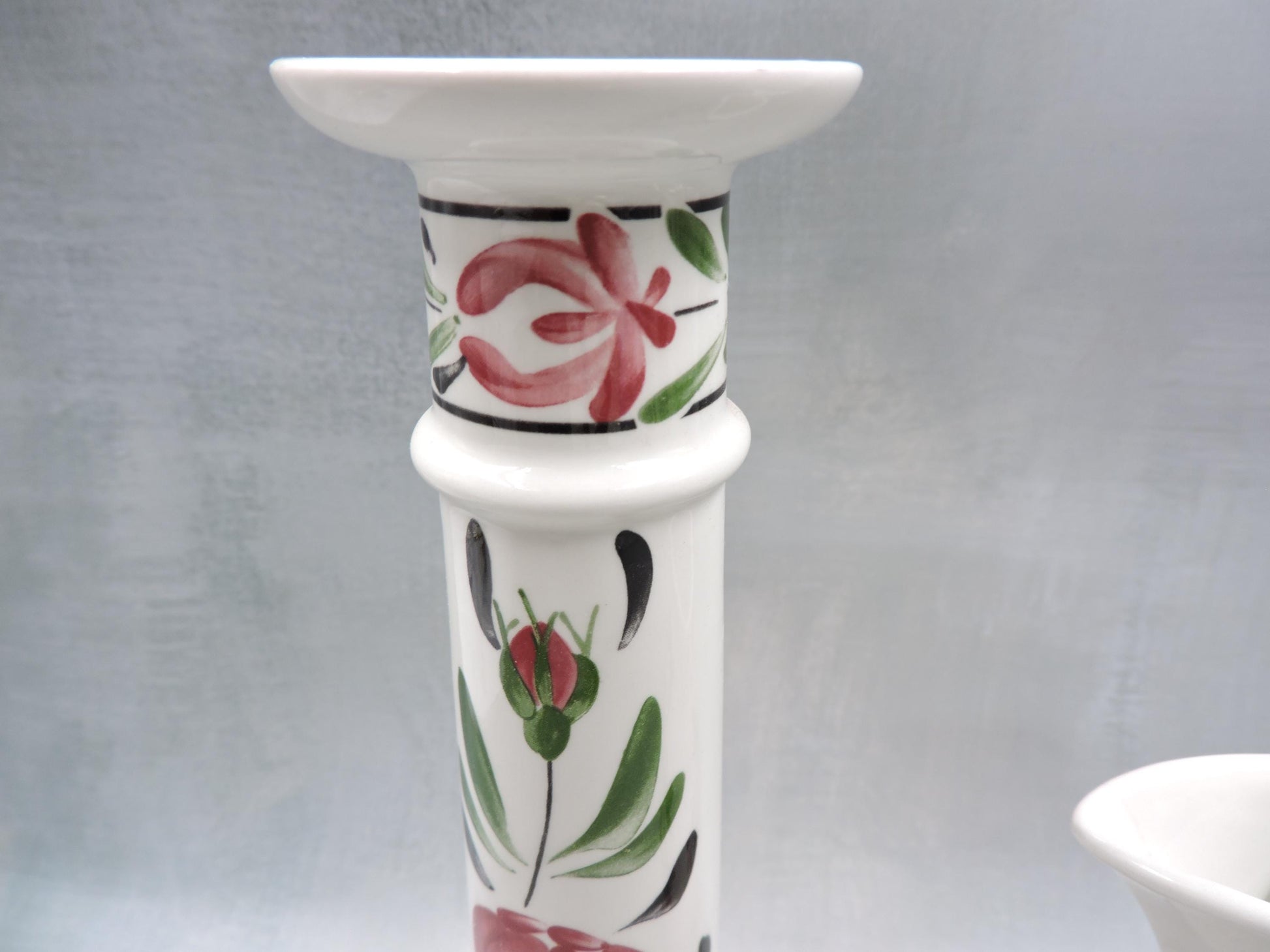 Portmeirion Welsh Dresser Pattern Candle Holder and Jug