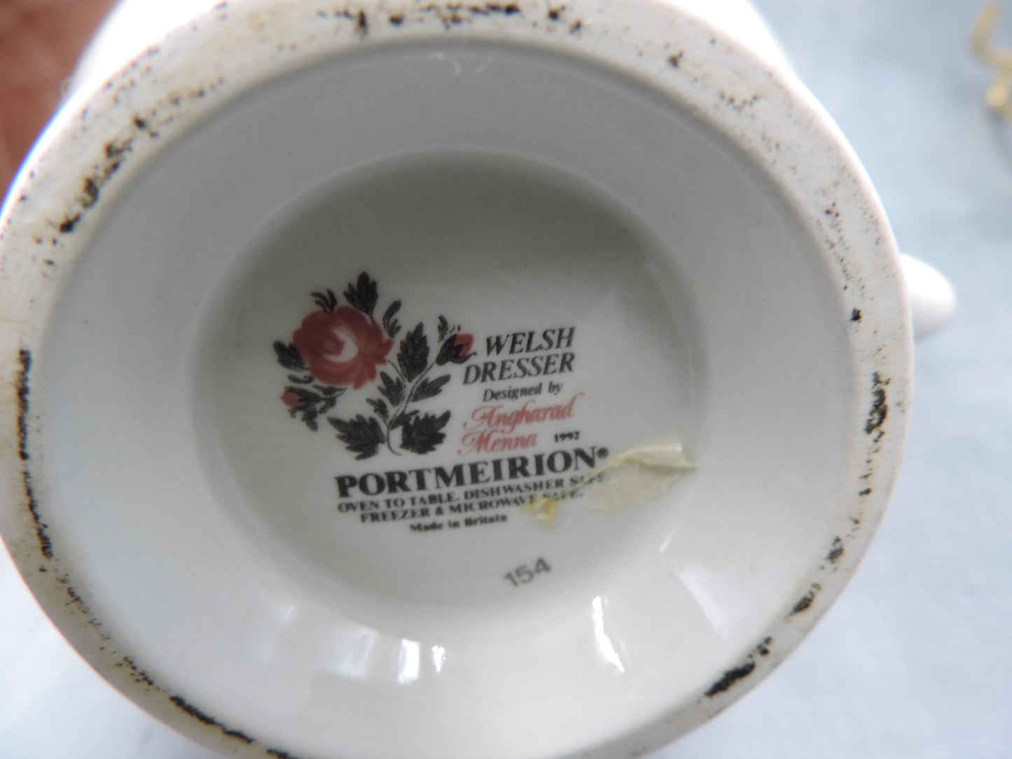 Portmeirion Welsh Dresser Pattern Candle Holder and Jug