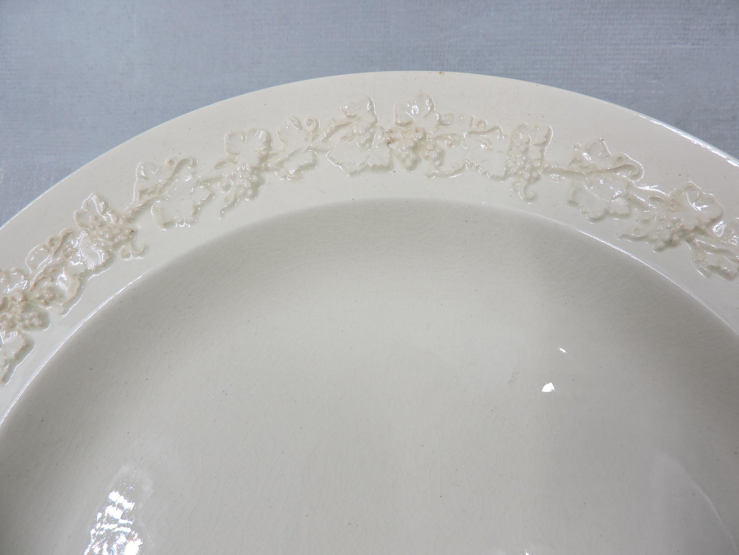 Wedgwood Queens ware salad plate cream on cream set of 6