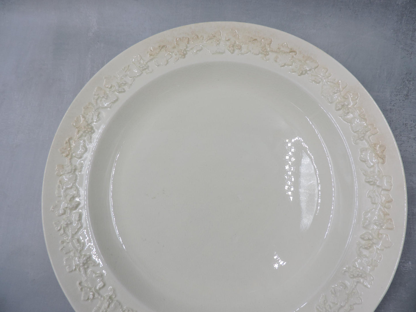 Wedgwood Queens ware salad plate cream on cream set of 6