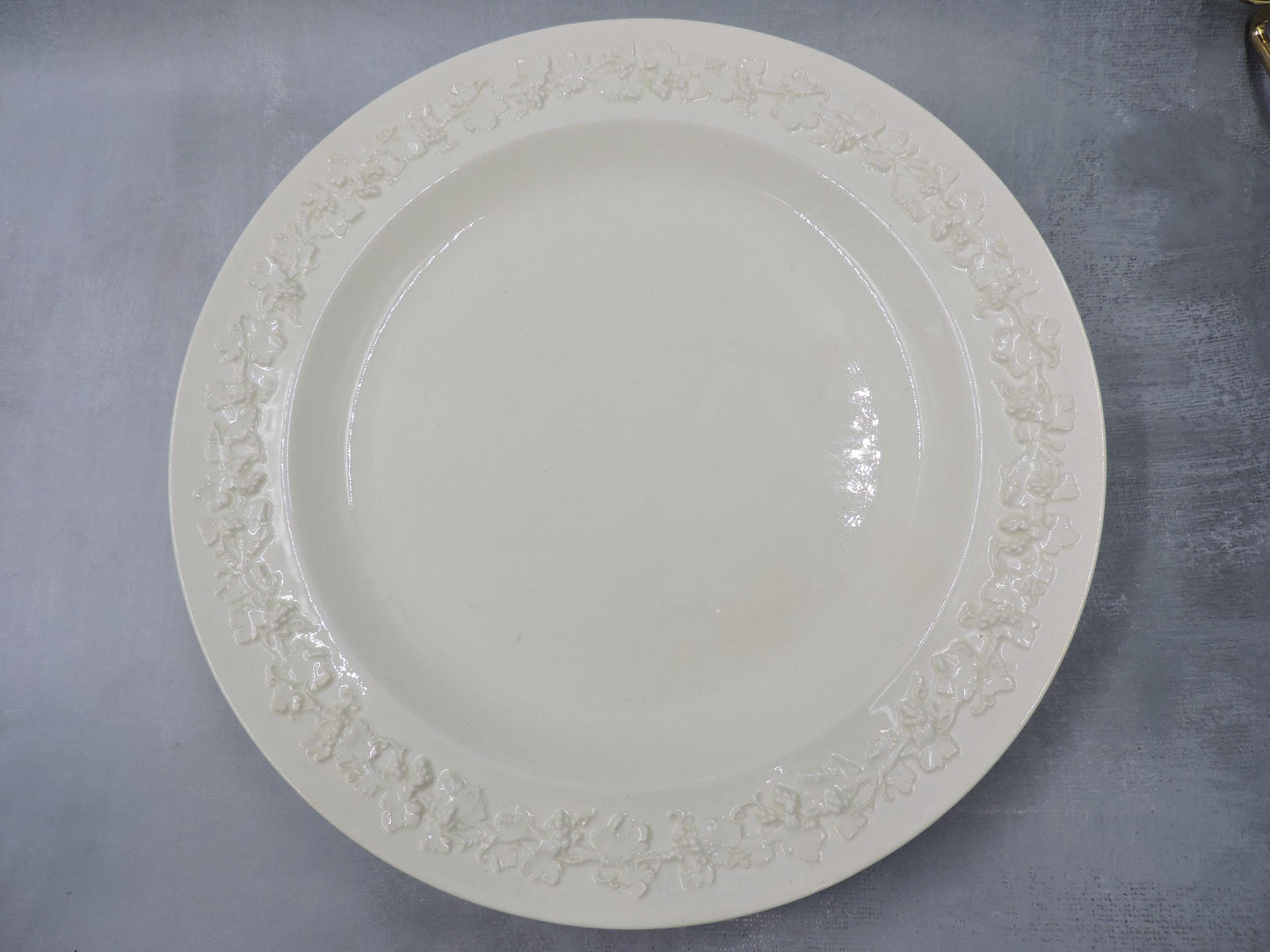 Wedgwood Queens ware salad plate cream on cream set of 6