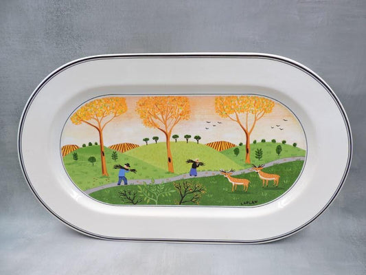 Villeroy and boch Design Naif Rim Cereal Bowl/ Sandwich Tray/ Oval Tray